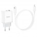 Зарядное устройство сетевое HOCO Type-C to Lightning Cable Stage dual port charger set C105A |1USB/1Type-C, 20W/3A, PD/QC|