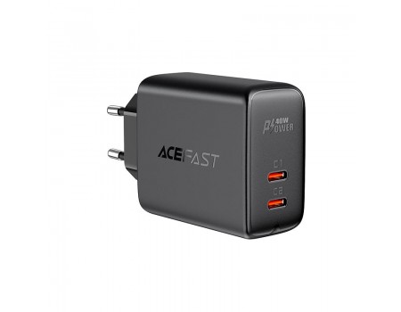 Зарядное устройство сетевое ACEFAST A9 |2Type-C, 40W/3A, PD/QC|