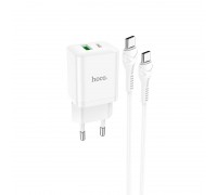 Зарядное устройство сетевое HOCO Type-C to Type-C Cable Founder charger set N28 |1USB/1Type-C, 20W/3A, PD/QC|