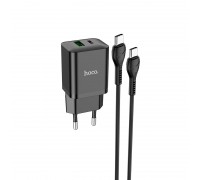 Зарядное устройство сетевое HOCO Type-C to Type-C Cable Founder charger set N28 |1USB/1Type-C, 20W/3A, PD/QC|