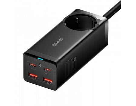 Зарядное устройство сетевое Baseus GaN3 Pro Desktop Powerstrip |AC/2USB/2Type-C, 100W, QC/PD|