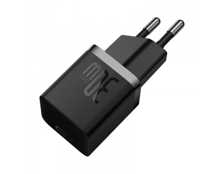 Зарядное устройство сетевое OS-Baseus GaN5 Fast Charger (mini) 1C|1Type-C, QC/PD, 30W|