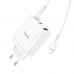 Зарядное устройство сетевое HOCO Type-C to Lightning cabel Start three-port charger N33 |1USB/2Type-C, PD/QC, 35W/3A|