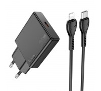 Зарядное устройство сетевое HOCO Type-c to Lightning Delgado single port charger N37 |Type-C, 20W/3A, PD/QC|