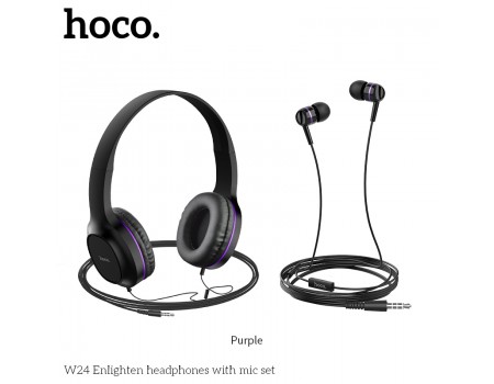 Пара навушників накладні та вставні HOCO Enlighten W24