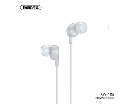 Навушники REMAX with mic Wired Earphone RW-105 HD Mic