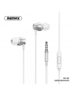 Наушники  REMAX metal with mic RM-202