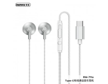 Навушники REMAX TYPE-C Wired Earphone for Music & Call RM-711a