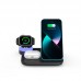 Бездротова зарядка Qi 4in1 Wireless Charger RGB X499 | Phone/Watch/Earphones, 15W Max|