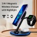 Беспроводная зарядка Qi 3 in 1 Foldable Magnetic Wireless Charger X516 |15W, Phone/AirPods/iWatch|