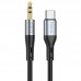 Кабель HOCO 3.5мм до Type-C silicone цифровий audio conversion cable UPA22 |1M|