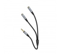 Кабель HOCO 2-in-1 3.5 headset audio adapter cable UPA21 (male to 2female) | 0.25M |