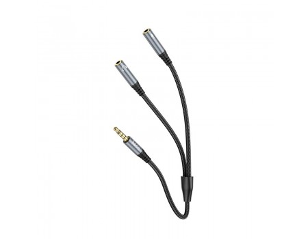 Кабель HOCO 2-in-1 3.5 headset audio adapter cable UPA21 (male to 2female) | 0.25M |