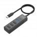 HUB адаптер HOCO Type-C Easy mix 4-in-1 converter HB25 | USB3.0 + 3 * USB2.0 |