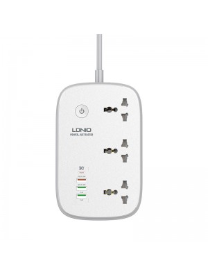 Подовжувач мережевий Ldnio з Wi-Fi SCW3451 | 3USB/1Type-C, 3Sockets. QC/PD, 30W/10A, 2м EU Plug|