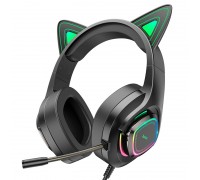 Наушники HOCO Cute cat luminous cat ear gaming headphones W107