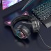 Наушники HOCO Cute cat luminous cat ear gaming headphones W107