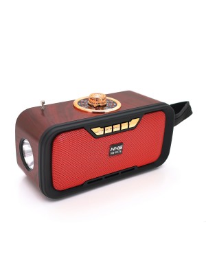 Радио с фонариком NS-S270-S, FM/AM/SW радио+Solar, Входы: TFcard, USB, Wireless speaker, Bluetooth, Red, Box