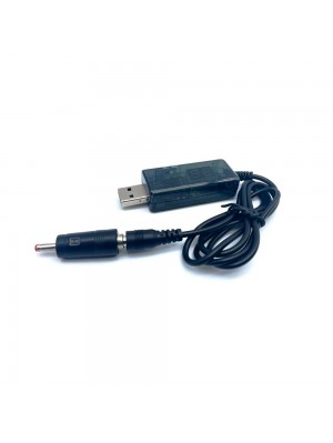 Кабель для роутера 5.5/2.5mm(M)=> USB2.0 (Out:12V/9V)+переходник, 1м, Black, OEM