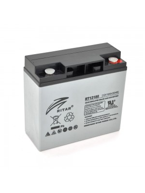 Акумуляторна батарея AGM RITAR RT12180, Gray Case, 12V 18.0Ah ( 181 х 77 х 167 ) Q4