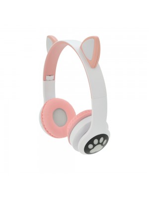 Беспроводные наушники Bluetooth Cat Ear VZV-23M Led, Pink