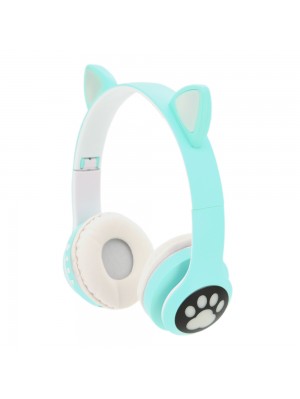 Беспроводные Bluetooth наушники Cat Ear VZV-23M Led, Green