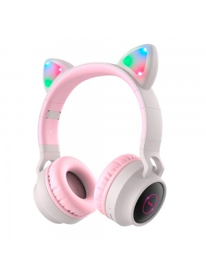 Беспроводные Bluetooth наушники HOCO W27, Pink/Gray, Box