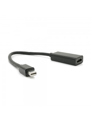 Конвертер mini Display Port (тато) на HDMI(мама) 10cm, Black, 4K/2K, Пакет