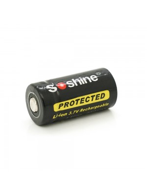 Аккумулятор 16340/CR123 Li-Ion Soshine 16340P-3.7-700 Protected, 700mAh, 0.7A, 4.2/3.6/2.75V, Black