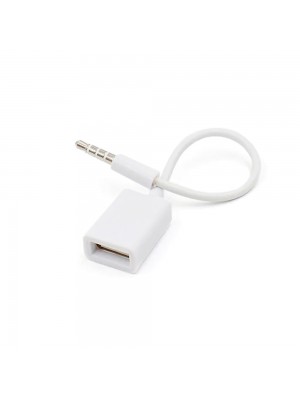 Переходник USB2.0(M)=> Jack 3.5(F) Stereo, 0,3м, White, OEM