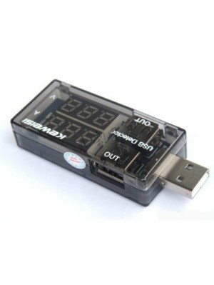 USB тестер Keweisi KWS-V21 напряжения (3-8V) и тока (0-3A), Black