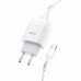 Набор СЗУ 110-240V HOCO C73A+ кабель Type-C, 2xUSB, 2.4A, кабель 1м, White, Blister