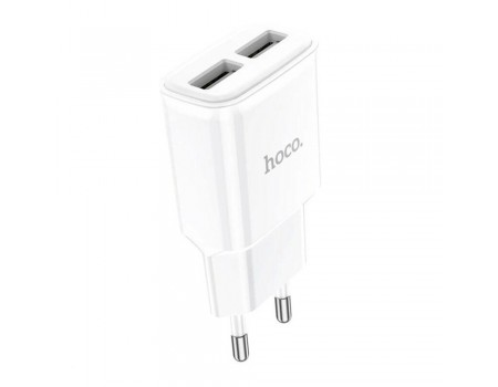 СЗУ 110-240V HOCO C88A, 2xUSB, 2.4A, White, Box