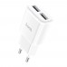 СЗУ 110-240V HOCO C88A, 2xUSB, 2.4A, White, Box