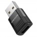 Переходник Borofone BV18 USB2.0(M) => Type-C(F), Black, Blister