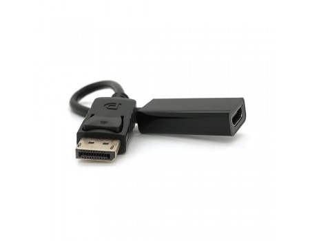 Конвертер Display Port (папа) на HDMI(мама) 30cm, Black, 4K, Пакет