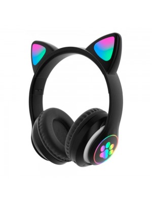 Беспроводные наушники Bluetooth Cat Ear YR-28M Led, Black