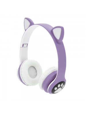 Беспроводные наушники Bluetooth Cat Ear YR-28 Led, Purple