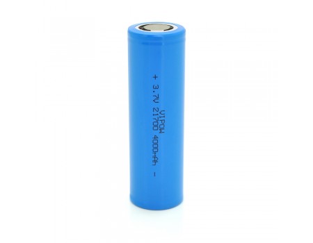 Аккумулятор 21700 Li-Ion Vipow ICR21700 FlatTop, 4000mAh, 3.7V, Blue Q50/500