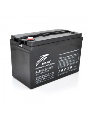 Аккумуляторна батарея Ritar LiFePO4 12,8V 100Ah 1280Wh ( 328 x 172 x 215 (220) Q1
