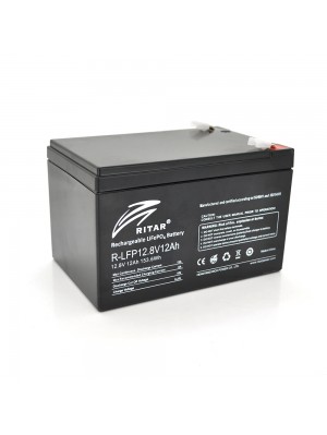 Аккумуляторна батарея Ritar LiFePO4 12,8V 12Ah 153,6Wh ( 150 x 98 x 95 (100) ) Q6