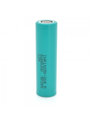 Аккумулятор 18650 Li-Ion Samsung INR18650-20R, 2000mAh, 22A, 4.2/3.7/2.5V, GREEN, 2 шт в упаковке, цена за 1 шт