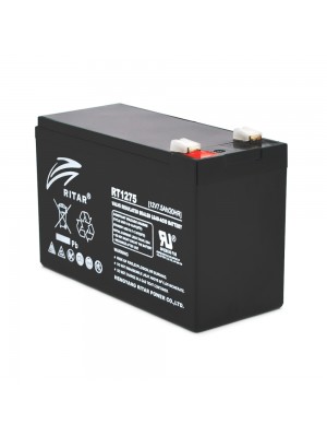 Акумуляторна батарея AGM RITAR RT1275B, Black Case, 12V 7.5Ah ( 151 х 65 х 94 (100) ) Q10