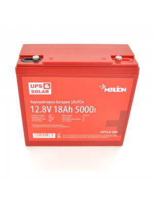 Літій-залізо-фосфатний аккумулятор Merlion LiFePO4 12.8V 18AH (4S3P/BMS-20A), (181x77x168) for UPS, до 5000 циклів, Q6