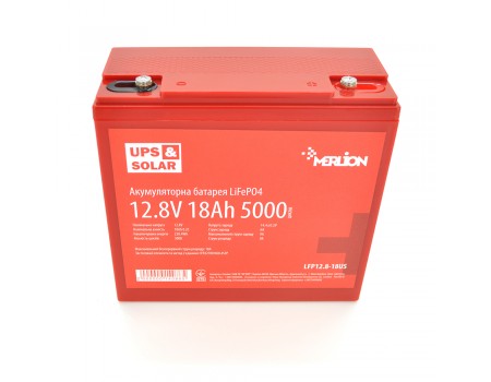 Літій-залізо-фосфатний аккумулятор Merlion LiFePO4 12.8V 18AH (4S3P/BMS-20A), (181x77x168) for UPS, до 5000 циклів, Q6