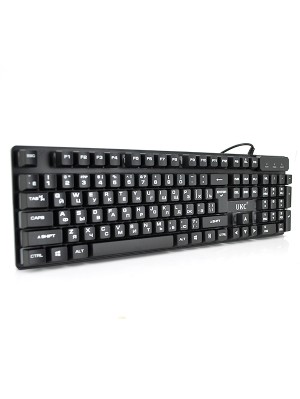 Комплект с подсветкой KR-6300TZ (KB+Mouse), USB, (Eng / Pyc), Box