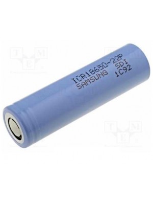 Аккумулятор 18650 Li-Ion Samsung ICR18650-22P, 2200mAh, 10A, 4.2/3.62/2.75V, Blue, 2 шт в упаковке, цена за 1 шт