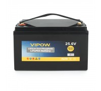 Акумуляторна батарея Vipow LiFePO4 25,6V 50Ah із вбудованою ВМS платою 40A (330*175*225)