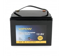 Акумуляторна батарея Vipow LiFePO4 12,8V 50Ah із вбудованою ВМS платою 40A, (229*138*208) Q1