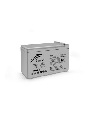 Акумуляторна батарея AGM RITAR RT1275, Gray Case, 12V 7.5Ah ( 151 х 65 х 94 (100) ) Q10